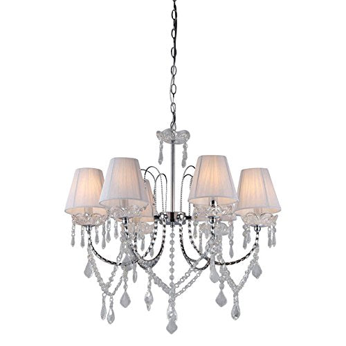 Warehouse of Tiffany Eros White Chandelier By Homeroots | Chandeliers | Modishstore
