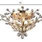 Ava 6-light Gold 27-inch Crystal Flush Mount By Homeroots | Ceiling Lamps | Modishstore - 2