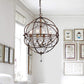 Edwards Antique Bronze and Crystal 24-inch Sphere Chandelier By Homeroots | Chandeliers | Modishstore - 4