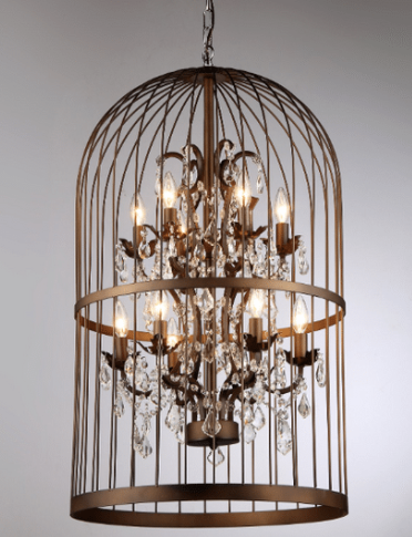 Rinee Cage Chandelier By Homeroots | Chandeliers | Modishstore - 2
