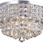 Filmarsh Two-Tiered Crystal Chrome Ceiling Lamp By Homeroots | Ceiling Lamps | Modishstore