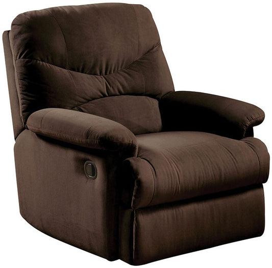 Chocolate Upholstered Motion Recliner By Homeroots | Chairs & Recliners | Modishstore