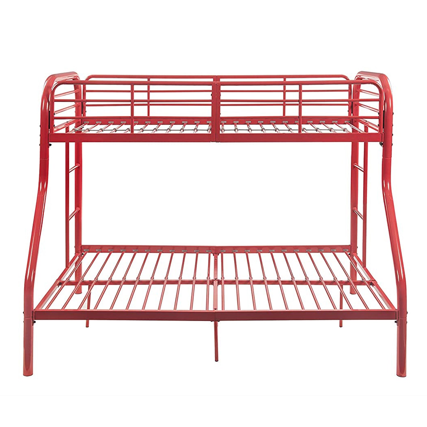 Twin Over Full Red Metal Bunk Bed By Homeroots | Beds | Modishstore