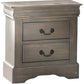 Classic Gray Wash Finish 2 Drawer Wooden Nightstand By Homeroots | Nightstands | Modishstore - 3