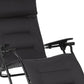 Zero Gravity Recliner - Black Frame - Acier Fabric By Homeroots | Outdoor Recliners & Lounge Chairs | Modishstore - 4