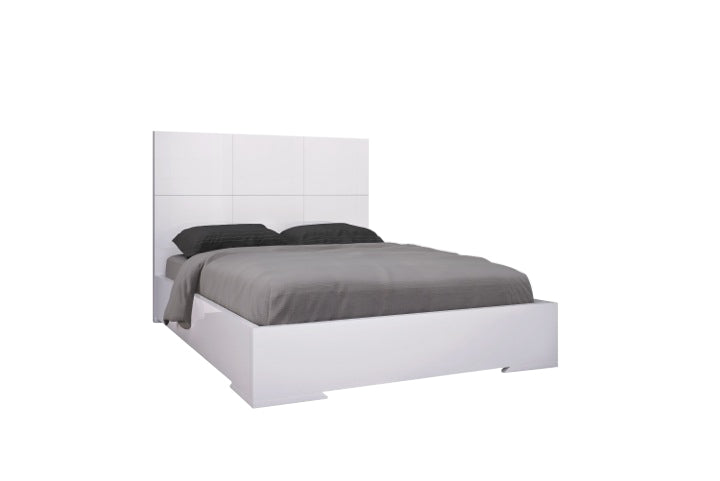 White Stainless Steel King Bed By Homeroots - 320670 | Beds | Modishstore - 3