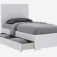 Gloss White Stainless Steel Twin Bed By Homeroots - 320695 | Beds | Modishstore - 2