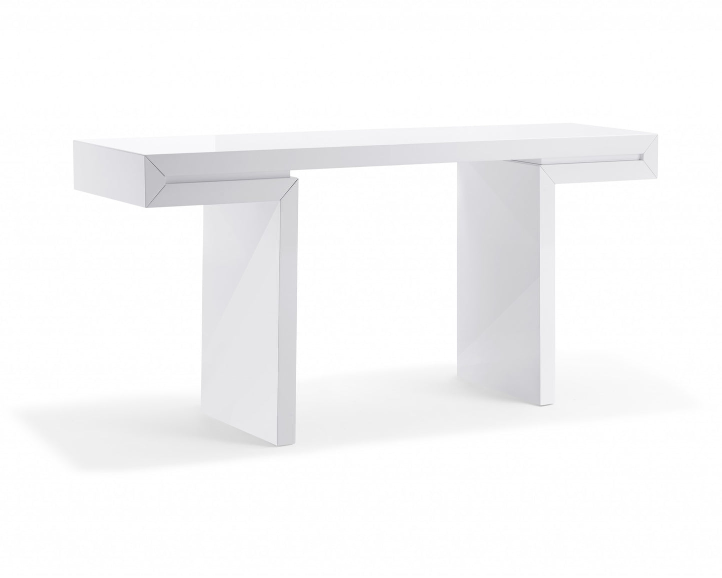 Console In High White Gloss Lacquer By Homeroots | Console Tables | Modishstore - 2