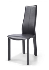 Set Of 4 Modern Dining Black Faux Leather Dining Chairs By Homeroots