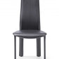 Set Of 4 Modern Dining Black Faux Leather Dining Chairs By Homeroots | Dining Chairs | Modishstore - 2