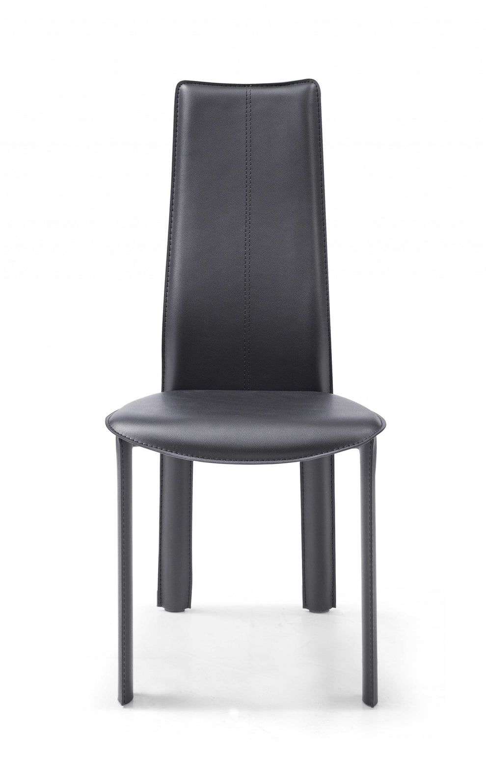 Set Of 4 Modern Dining Black Faux Leather Dining Chairs By Homeroots | Dining Chairs | Modishstore - 2