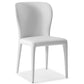 Set Of 2 White Faux Leather Dining Chairs By Homeroots - 320748 | Dining Chairs | Modishstore