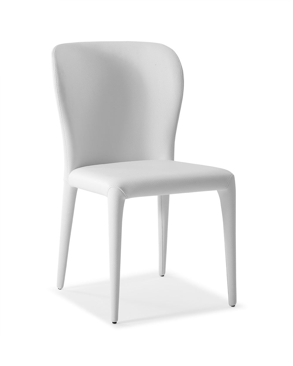 Set Of 2 White Faux Leather Dining Chairs By Homeroots - 320748 | Dining Chairs | Modishstore