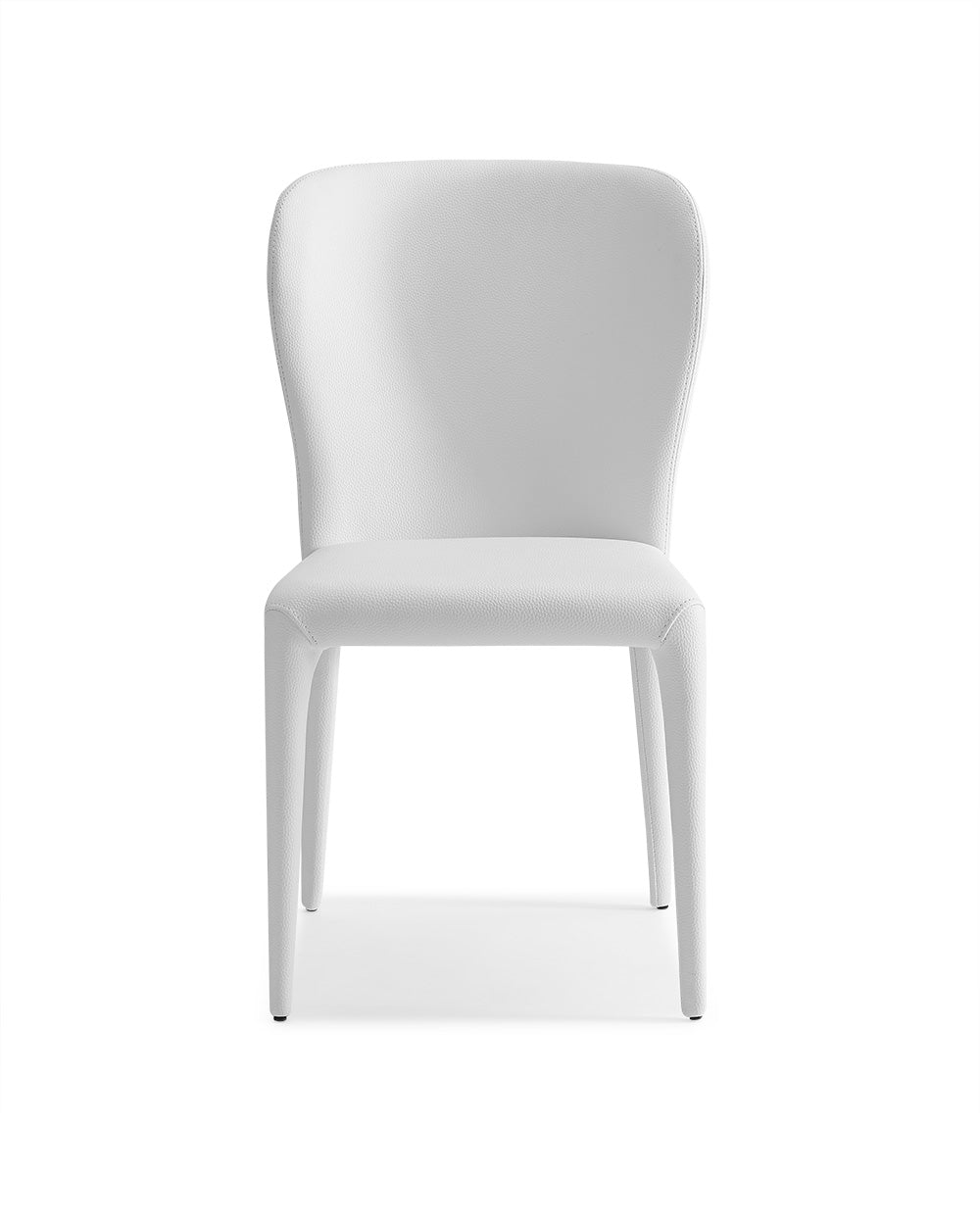 Set Of 2 White Faux Leather Dining Chairs By Homeroots - 320748 | Dining Chairs | Modishstore - 2