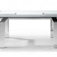 Clear Glass Aluminum Etendable Dining Table By Homeroots | Dining Tables | Modishstore