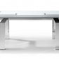 Clear Glass Aluminum Etendable Dining Table By Homeroots | Dining Tables | Modishstore - 2