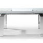 Clear Glass Aluminum Etendable Dining Table By Homeroots | Dining Tables | Modishstore - 3