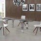 Clear Glass Aluminum Etendable Dining Table By Homeroots | Dining Tables | Modishstore