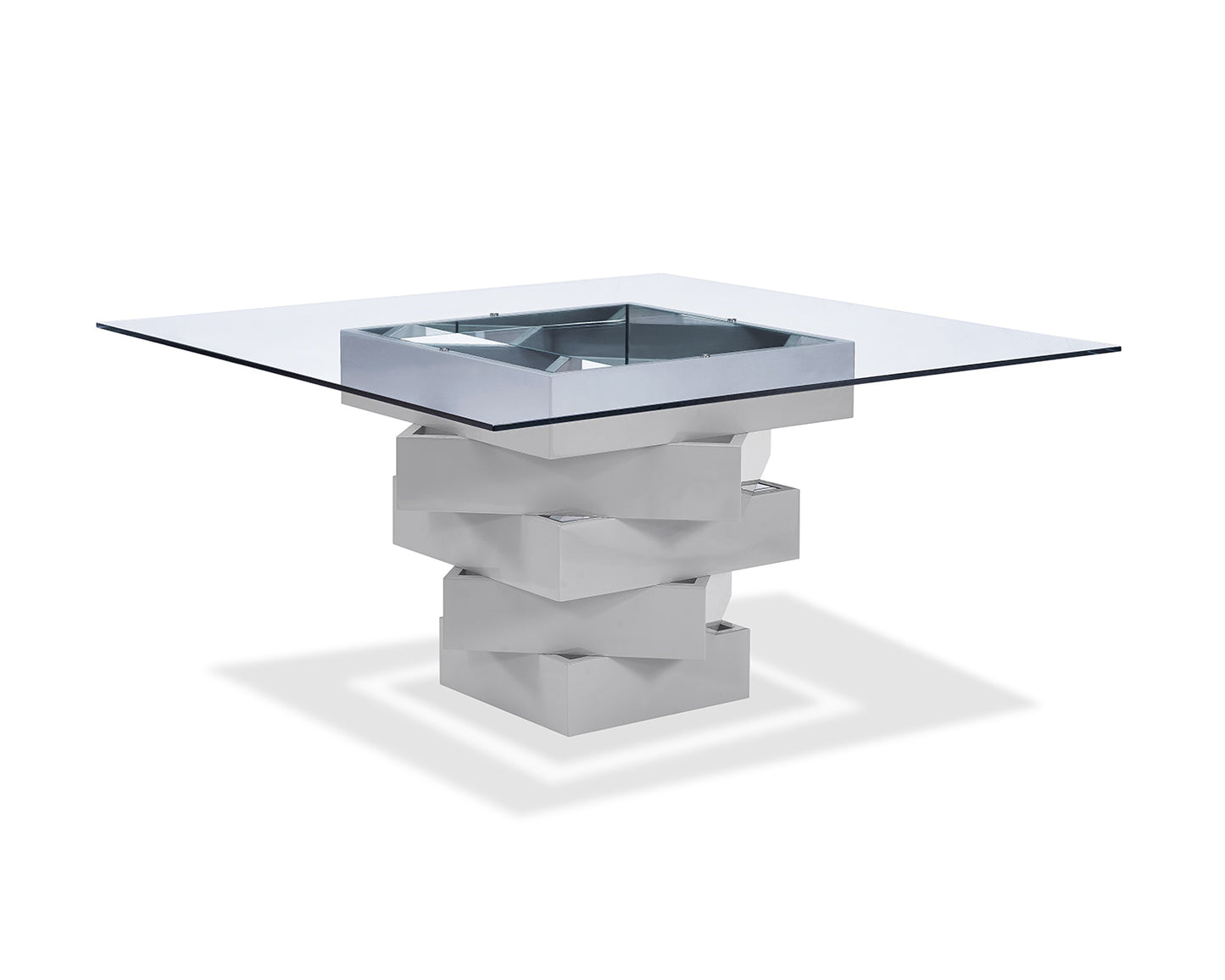 Gray Glass Dining Table By Homeroots | Dining Tables | Modishstore - 2