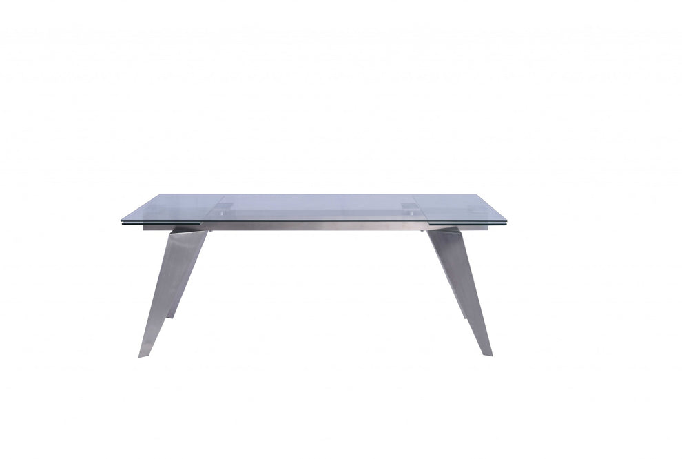 Clear Glass Etendable Dining Table By Homeroots | Dining Tables | Modishstore - 5