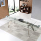 Clear Glass Etendable Dining Table By Homeroots | Dining Tables | Modishstore