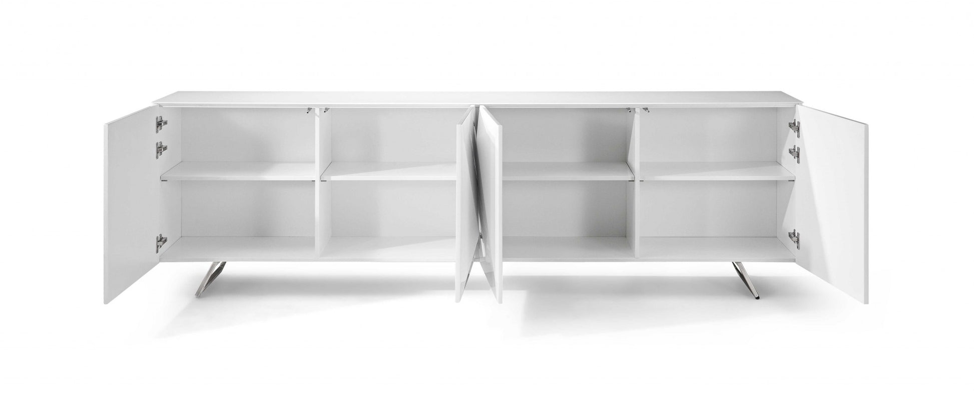 White Contemporary Storage Buffet Server By Homeroots | Sideboards | Modishstore - 3
