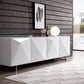 White Contemporary Storage Buffet Server By Homeroots | Sideboards | Modishstore - 4