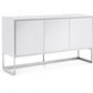 White Stainless Steel Buffet By Homeroots - 320851 | Sideboards | Modishstore - 2