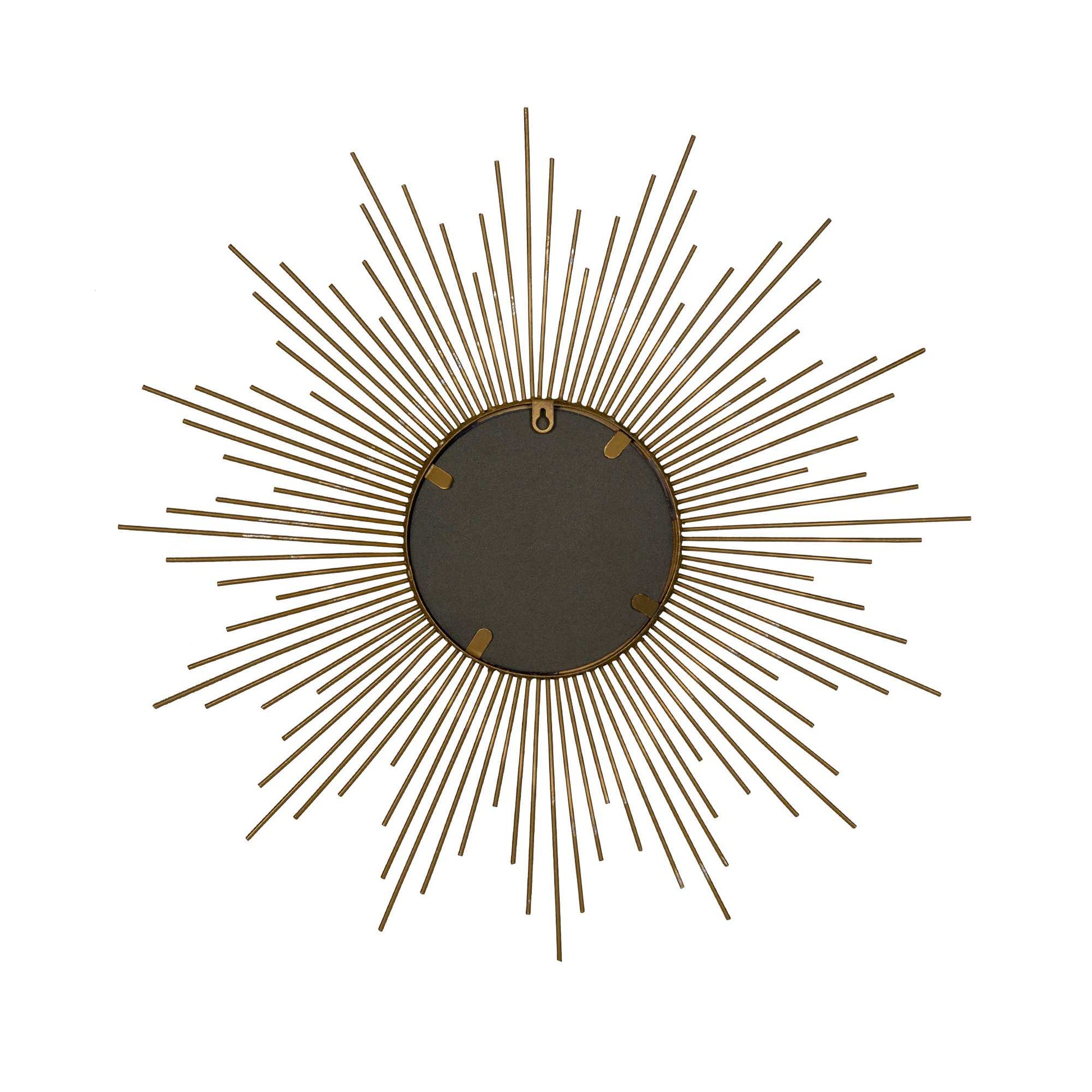 26 Round Gold Metal Sunburst Framed Wall Mirror By Homeroots | Mirrors | Modishstore - 3