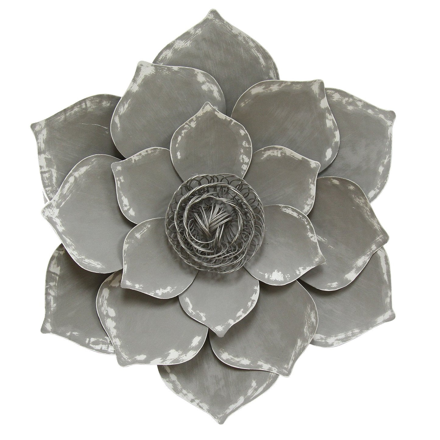 Well-Crafted Grey Lotus Wall Decor By Homeroots | Wall Decor | Modishstore