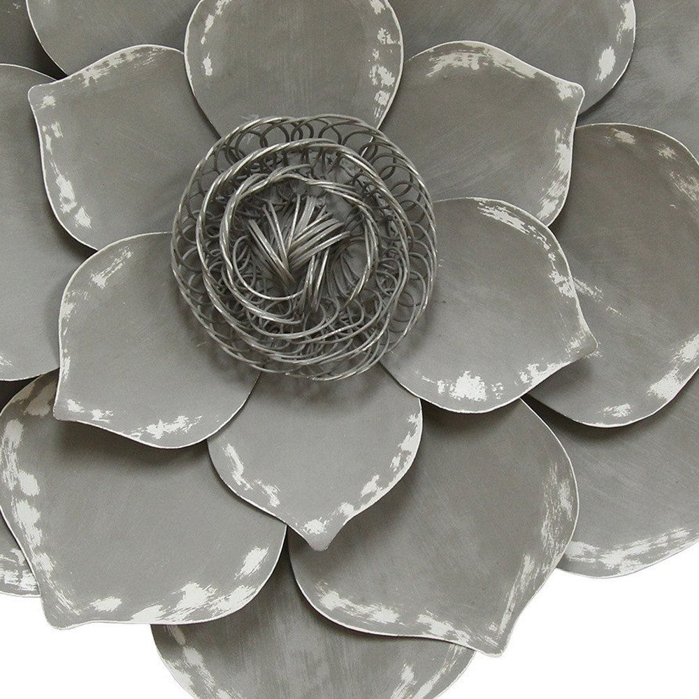 Well-Crafted Grey Lotus Wall Decor By Homeroots | Wall Decor | Modishstore - 6
