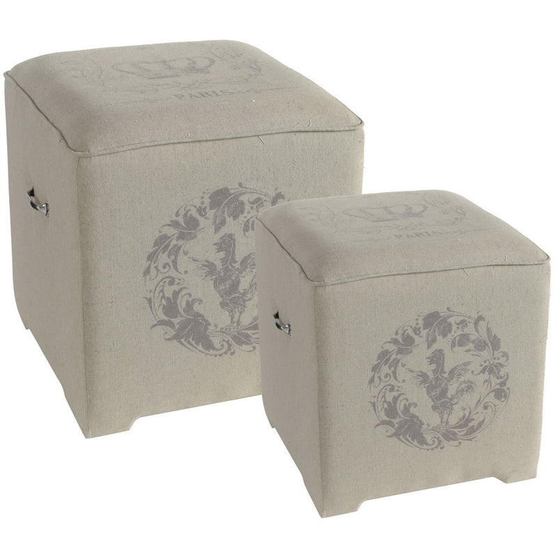 A&B Home Bella Ottoman Cubes - Set Of 2 | Ottomans | Modishstore