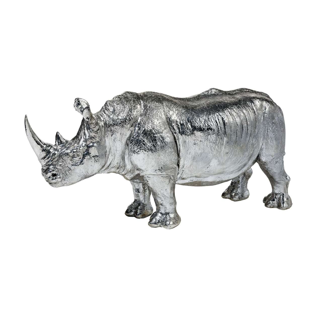 Silver Rhino Sculpture ELK Home | Animals & Pets | Modishstore