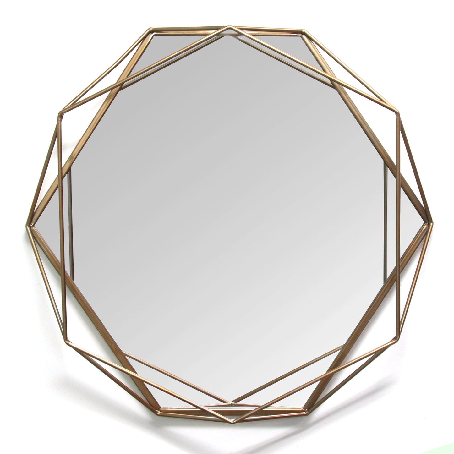 Gold Metal Octagon Framed Wall Mirror By Homeroots | Mirrors | Modishstore