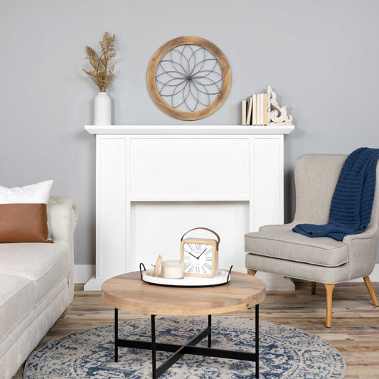 Black Metal and Wood Framed Wall Art By Homeroots | Wall Decor | Modishstore