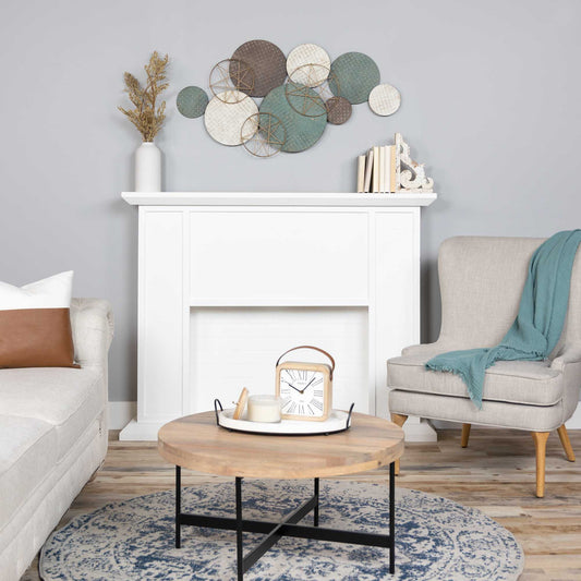 Textured Metal Plate Wall Decor By Homeroots | Wall Decor | Modishstore