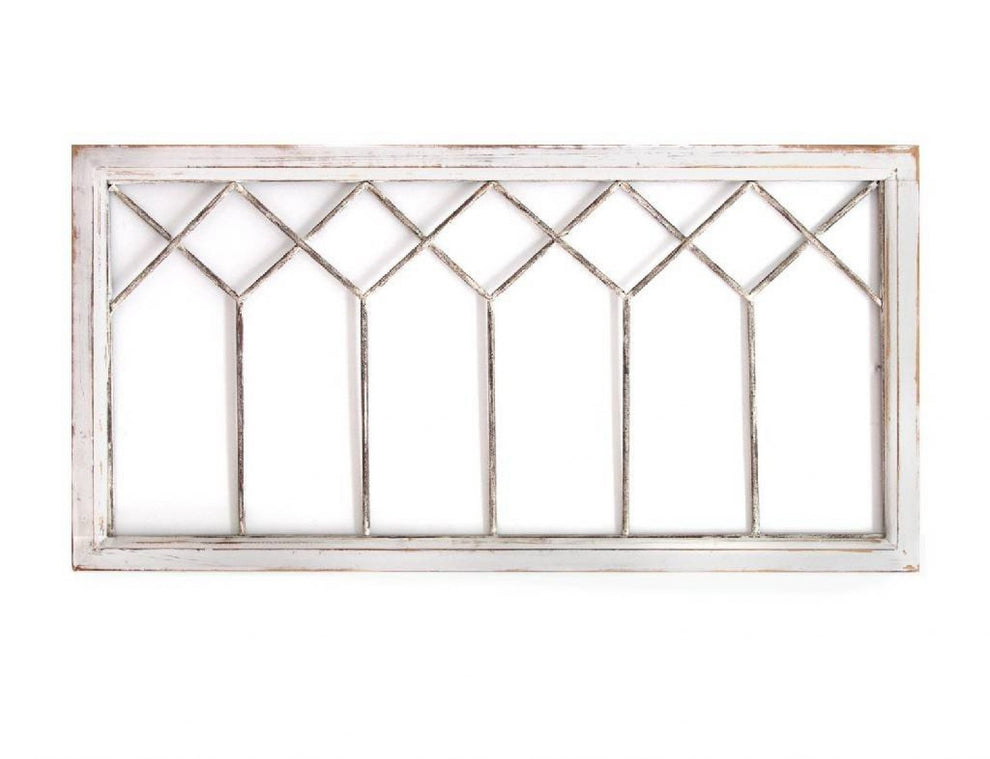 Distressed White Metal and Wood Framed Wall Art By Homeroots | Wall Decor | Modishstore - 3
