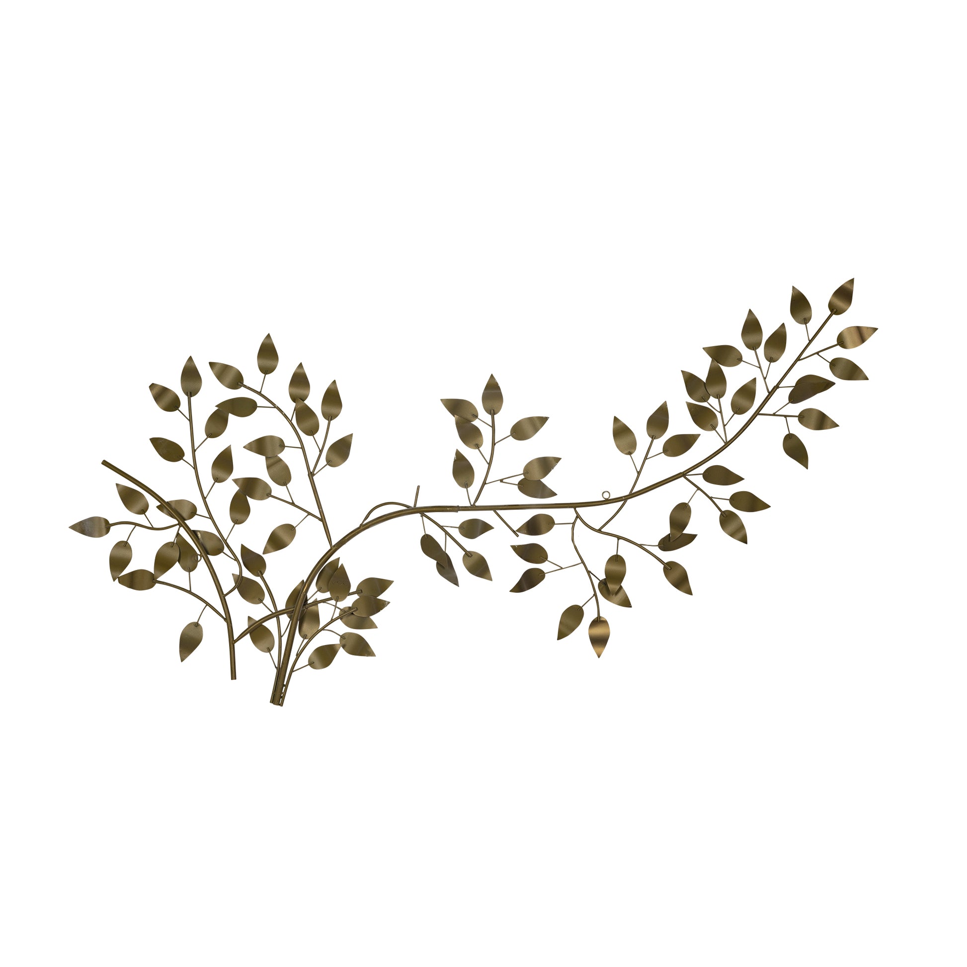 Brushed Gold Flowing Leaves Metal Wall Decor By Homeroots | Wall Decor | Modishstore - 2