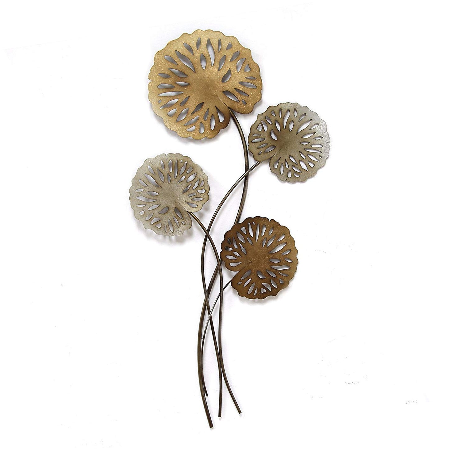 Water Lilies Metal Wall Decor By Homeroots | Wall Decor | Modishstore - 4