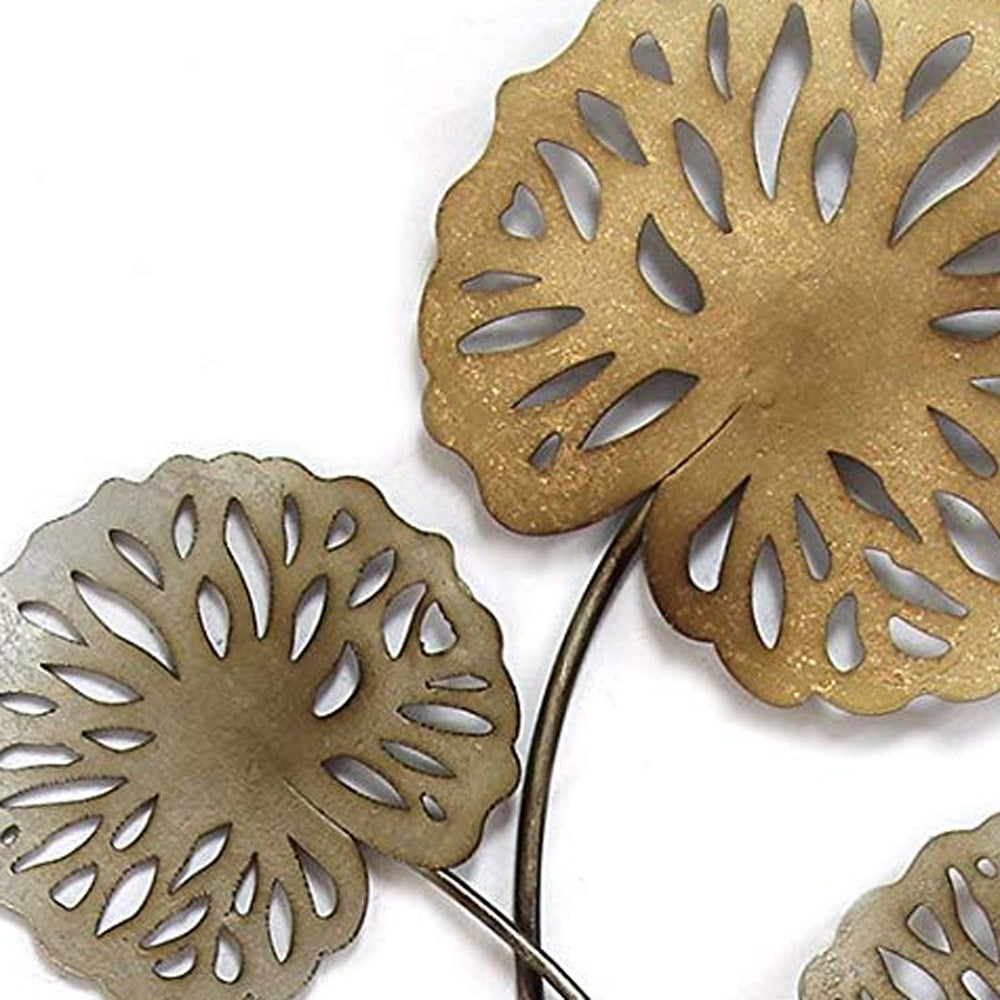 Water Lilies Metal Wall Decor By Homeroots | Wall Decor | Modishstore - 6