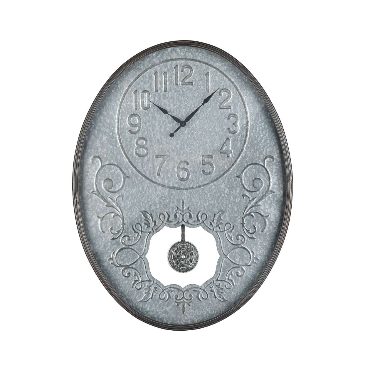 Jane Wall Clock in Galvanized Steel and Bronze ELK Home | Clocks | Modishstore