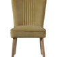 Khaki Microfiber Velvet Dining Or Side Chair By Homeroots | Dining Chairs | Modishstore - 2