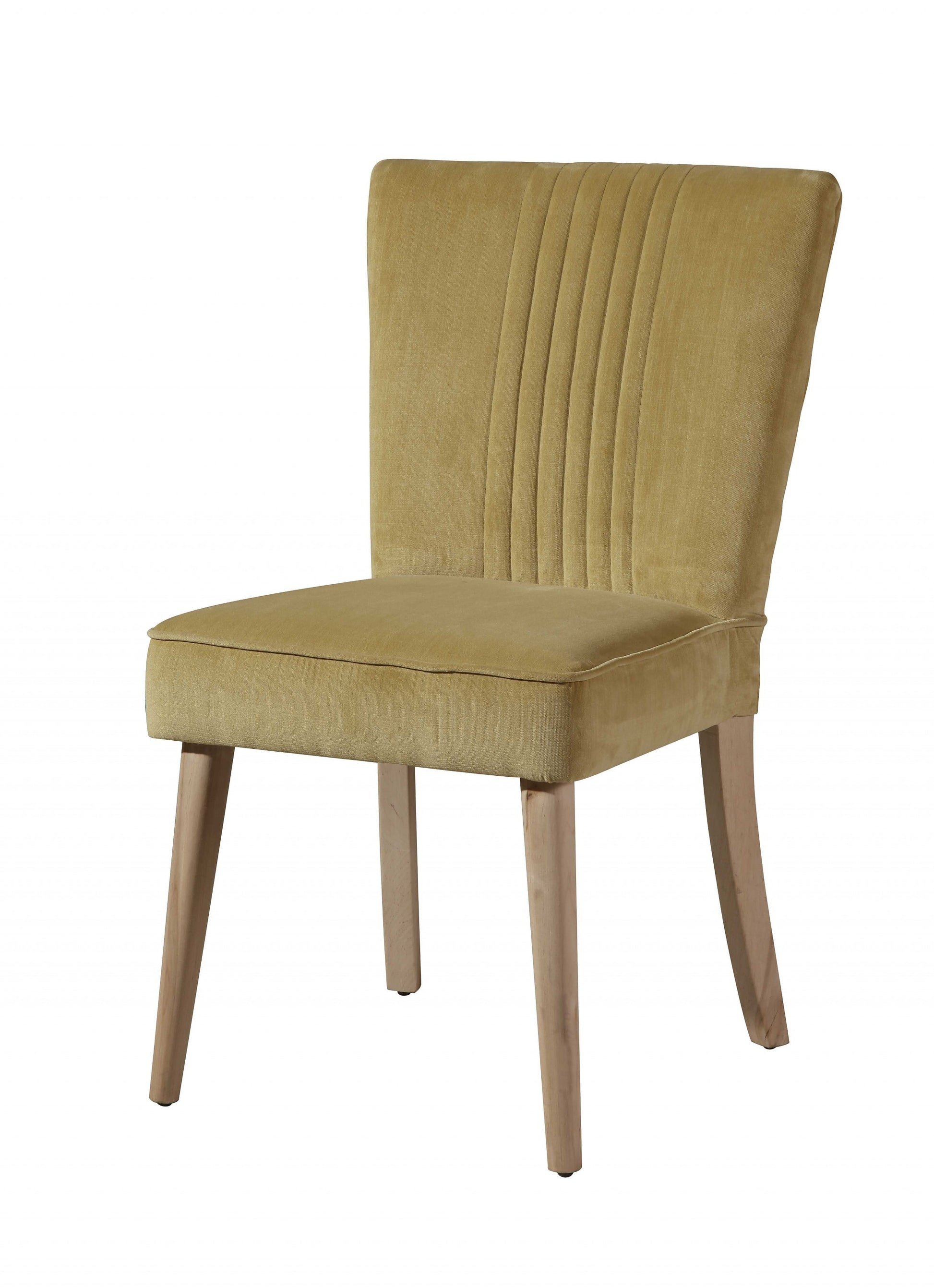 Khaki Microfiber Velvet Dining Or Side Chair By Homeroots | Dining Chairs | Modishstore - 3