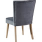 Gray Microfiber Velvet Dining Or Side Chair By Homeroots | Dining Chairs | Modishstore