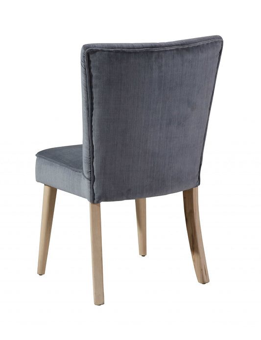 Gray Microfiber Velvet Dining Or Side Chair By Homeroots | Dining Chairs | Modishstore