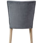 Gray Microfiber Velvet Dining Or Side Chair By Homeroots | Dining Chairs | Modishstore - 4