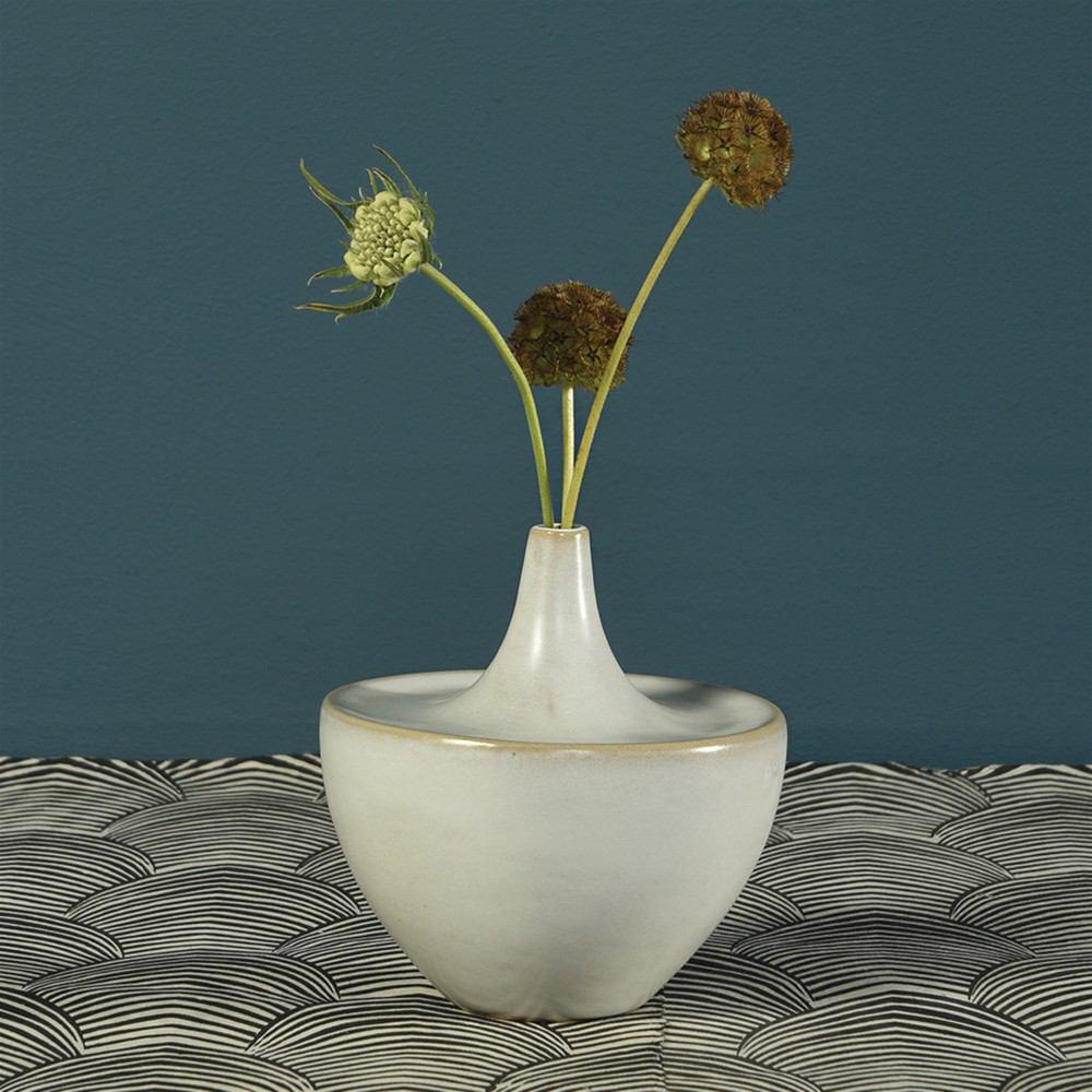 HomArt Lief Ceramic Vase - White - Set of 4-8