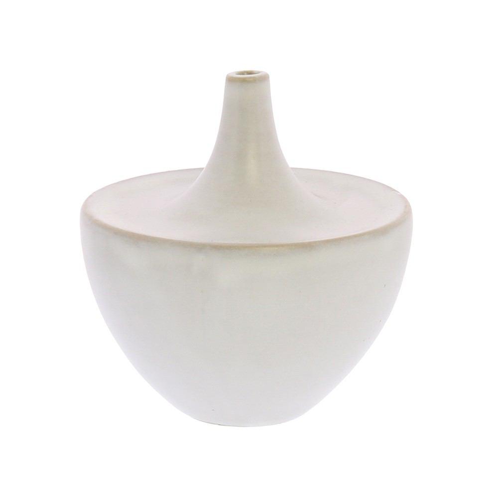 HomArt Lief Ceramic Vase - White - Med-4