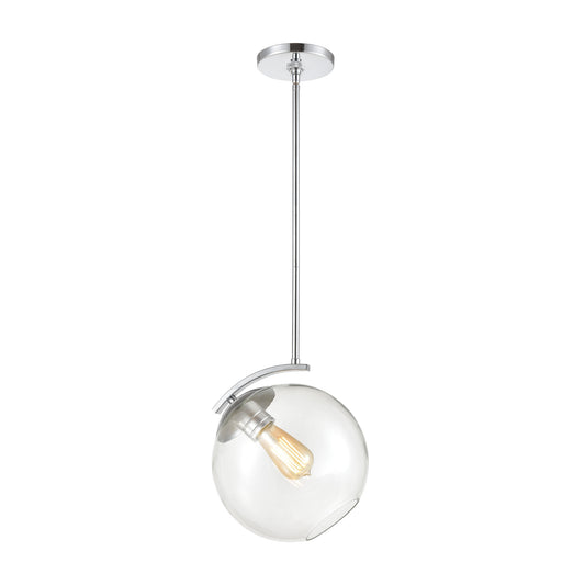 Collective 1-Light Mini Pendant in Polished Chrome with Clear Glass ELK Lighting | Pendant Lamps | Modishstore
