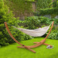 CorLiving Wood Frame Free Standing Sling Hammock in Beige by CorLiving | Outdoor Porch Swings | Modishstore